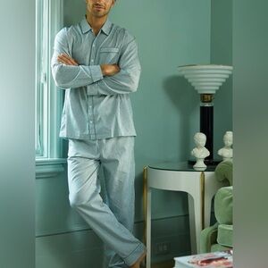 Lake Mens Poplin Pajama Set in Evergreen